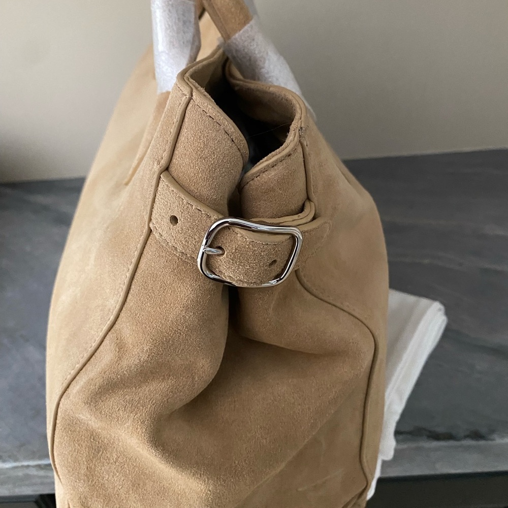 Reformation Tan Suede Tote Bag Brand New with Tags - Picture 4 of 9